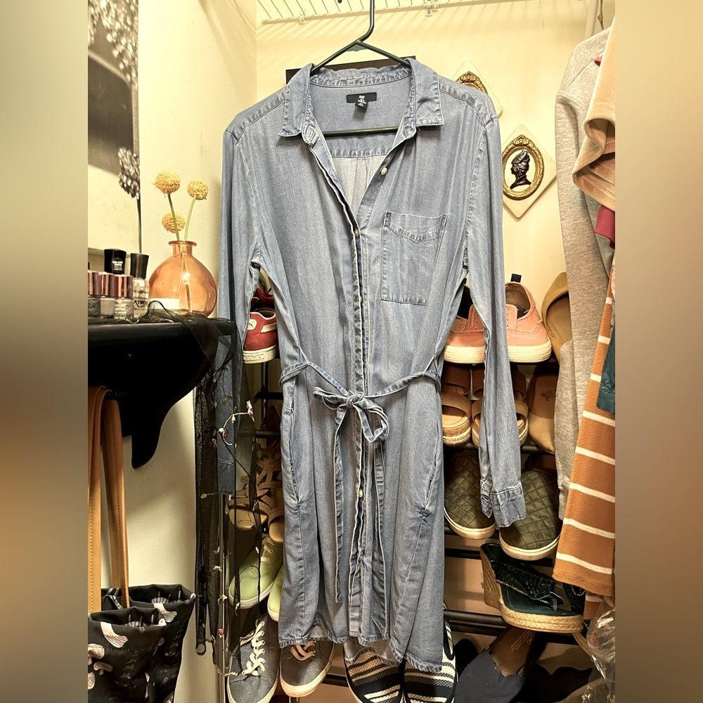 Gap Chambray Button-Down Dress - image 1